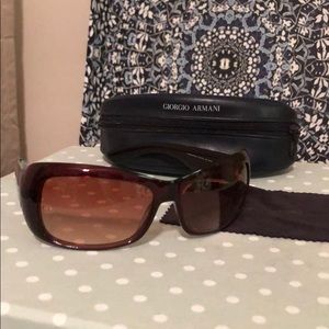 Giorgio Armani burgundy sunglasses